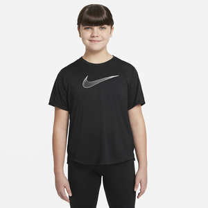 Nike Dri-FIT One Big Kids&#039; (Girls&#039;) Short-Sleeve Training Top (Extended Size) DH6597-010