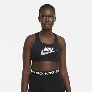 Nike Dri-FIT Swoosh Women&#039;s Medium-Support 1-Piece Pad Graphic Sports Bra DM0579-010