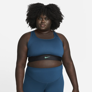Nike Swoosh Women&#039;s Medium-Support 1-Piece Padded Longline Sports Bra (Plus Size) DO7071-460