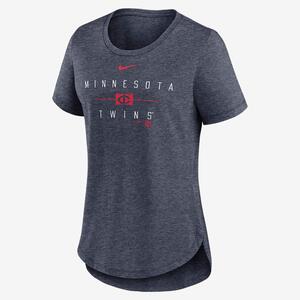 Minnesota Twins Knockout Team Stack Women&#039;s Nike MLB T-Shirt NKMVEX52TIS-PL8
