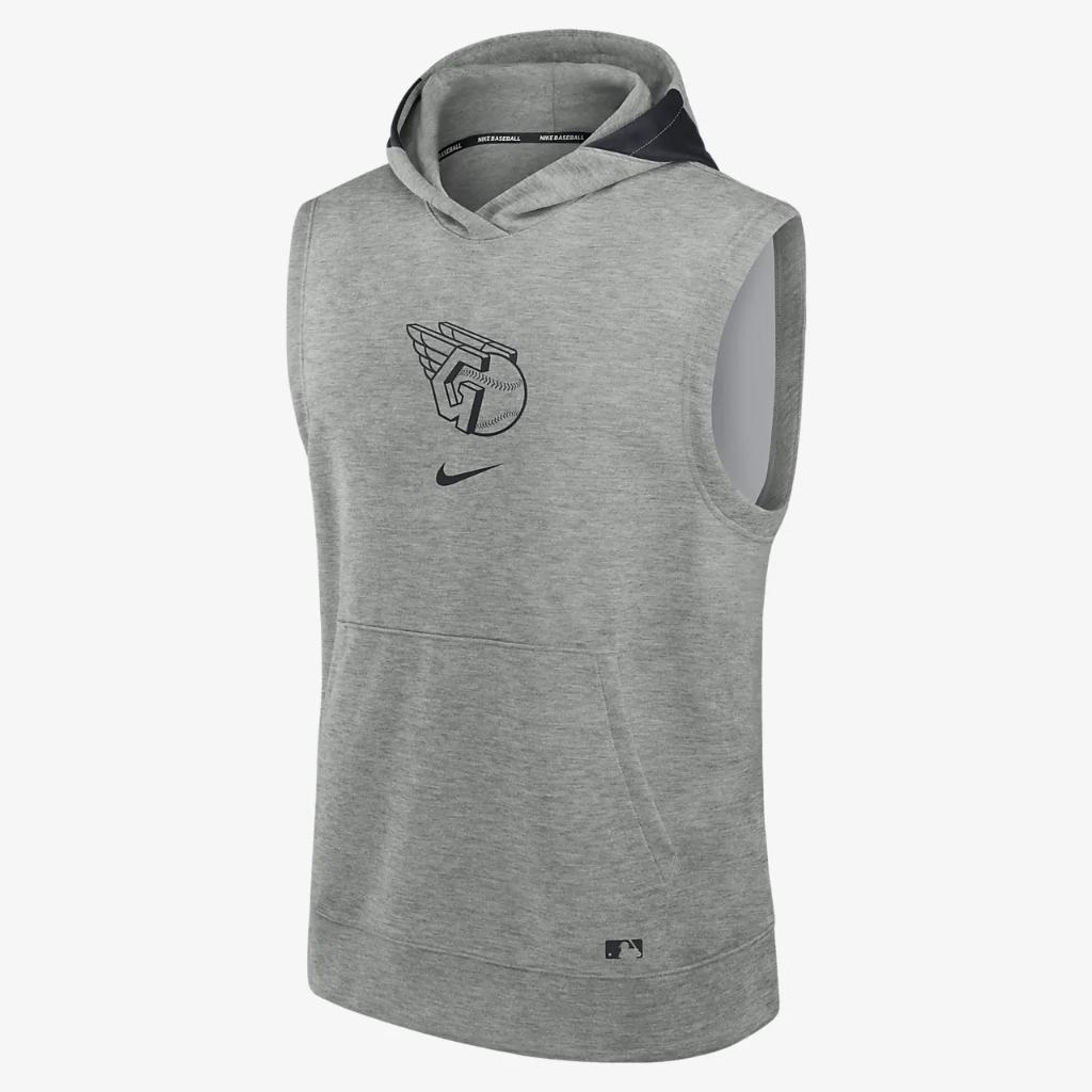 Cleveland Guardians Authentic Collection Early Work Men’s Nike Dri-FIT MLB Sleeveless Pullover Hoodie 013U11TQIAN-J3E