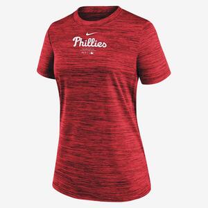 Philadelphia Phillies Authentic Collection Practice Velocity Women&#039;s Nike Dri-FIT MLB T-Shirt 02LQ62QPP-J37