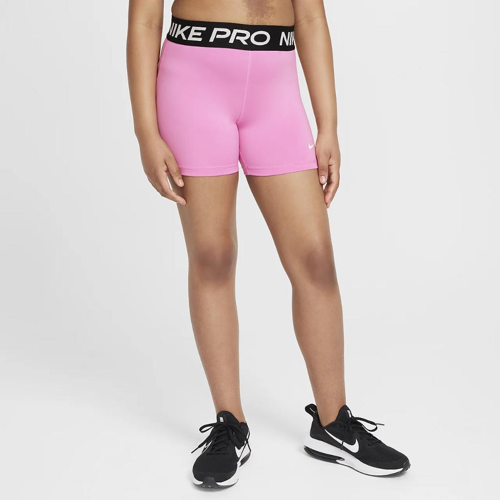 Nike Pro Dri-FIT Big Kids&#039; (Girls&#039;) Shorts (Extended Size) DM8439-676