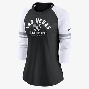 Nike Fashion (NFL Las Vegas Raiders) Women&#039;s 3/4-Sleeve T-Shirt NKNW093N8D-06O