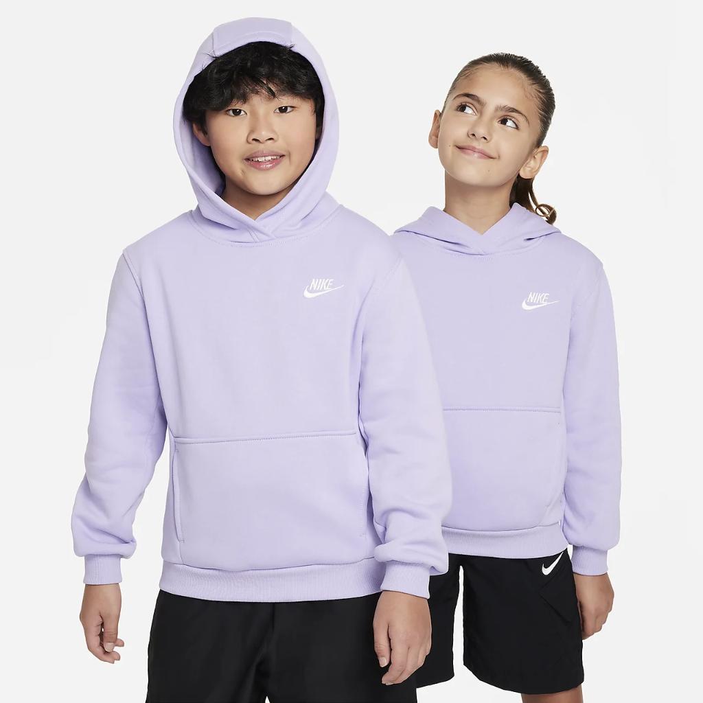 Nike Sportswear Club Fleece Big Kids&#039; Pullover Hoodie FD3000-515