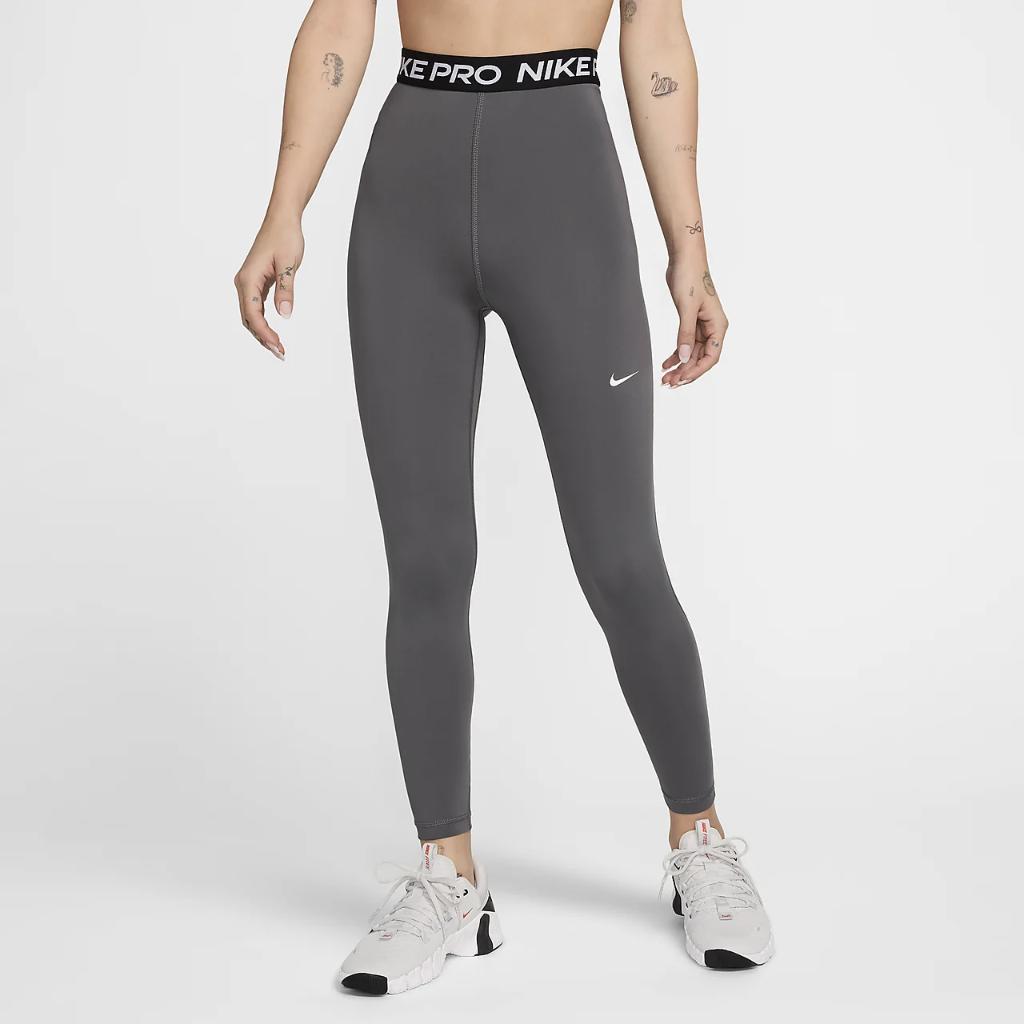 Nike Pro Women&#039;s High-Waisted 7/8 Mesh-Paneled Leggings HF5963-068