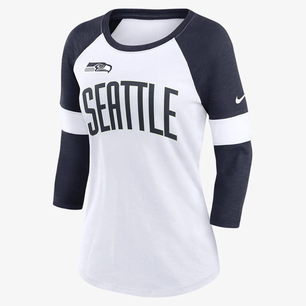 Nike Pride (NFL Seattle Seahawks) Women&#039;s 3/4-Sleeve T-Shirt NKZNEF5278-0Z5
